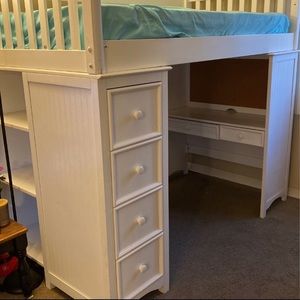 Girls twin loft bed